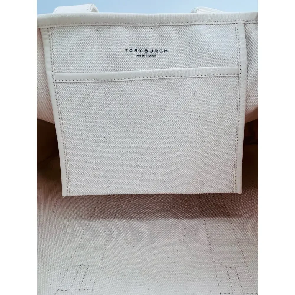 NWT Tory Burch Ivory Large Canvas‎ Tote #156475